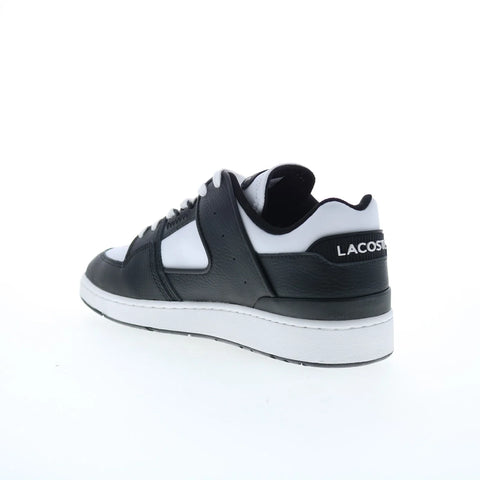 Lacoste Court Cage 224 1 SMA Mens Black Leather Lifestyle Sneakers Shoes