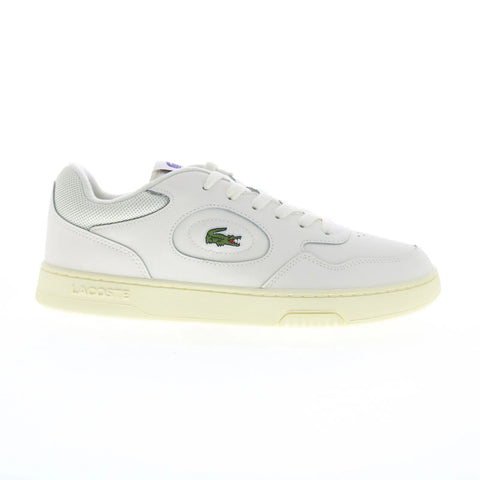 Lacoste Lineset 224 1 SMA Mens Beige Leather Lifestyle Sneakers Shoes