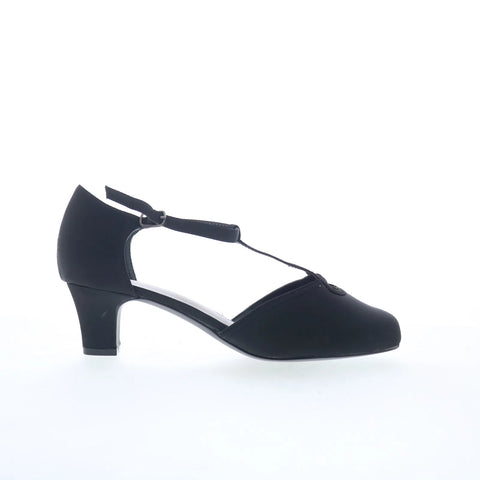 Ros Hommerson Heidi 75002-97 Womens Black Extra Wide Pumps Heels Shoes