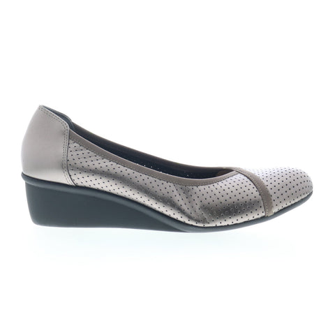 Ros Hommerson Evelyn 75050-88 Womens Gray Narrow Leather Pumps Heels Shoes