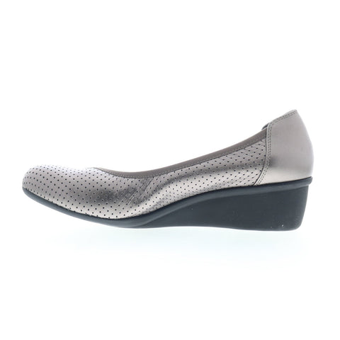 Ros Hommerson Evelyn 75050-88 Womens Gray Narrow Leather Pumps Heels Shoes