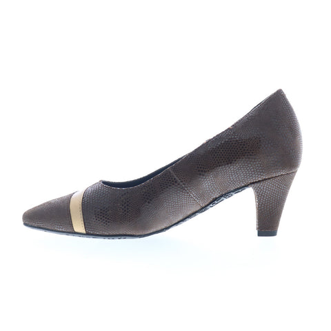 Ros Hommerson Kiwi 75070-65 Womens Brown Narrow Leather Pumps Heels Shoes
