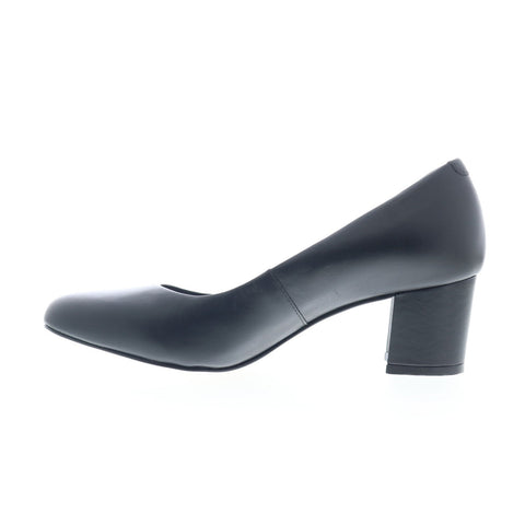 Ros Hommerson Jessica 75081-10 Womens Black Leather Pumps Heels Shoes