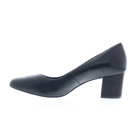 Ros Hommerson Jessica 75081-P1 Womens Black Leather Pumps Heels Shoes