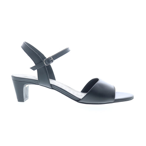 Ros Hommerson Lydia 75086-10 Womens Black Leather Strap Heels Shoes
