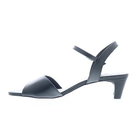 Ros Hommerson Lydia 75086-10 Womens Black Leather Strap Heels Shoes