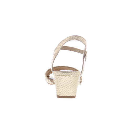 Ros Hommerson Lydia 75086-87 Womens Gold Narrow Leather Strap Heels Shoes