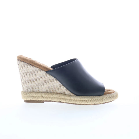 Ros Hommerson Kinsley 75107-13 Womens Black Leather Wedges Sandals Shoes