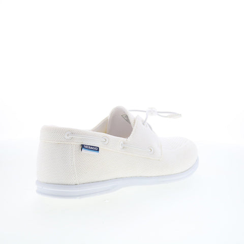Sebago Monterey 75113RW-911 Womens White Mesh Loafers & Slip Ons Boat Shoes