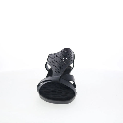 Ros Hommerson Kitsy 75148-10 Womens Black Leather Slingback Sandals Shoes