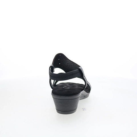 Ros Hommerson Kitsy 75148-10 Womens Black Leather Slingback Sandals Shoes