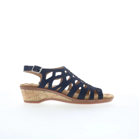 Ros Hommerson Katia 75149-47 Womens Blue Leather Slingback Sandals Shoes