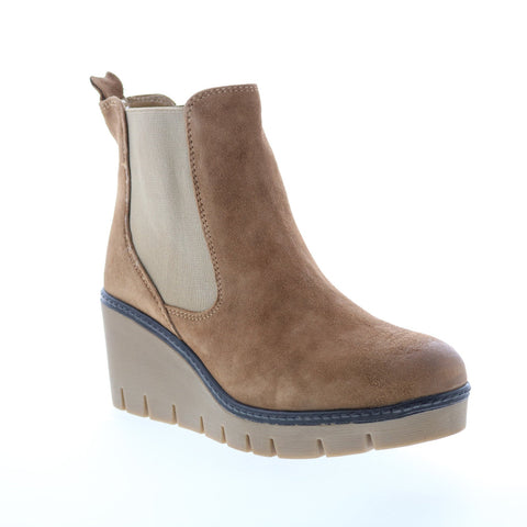 Diba True Nir Vana 75815 Womens Brown Suede Slip On Ankle & Booties Boots