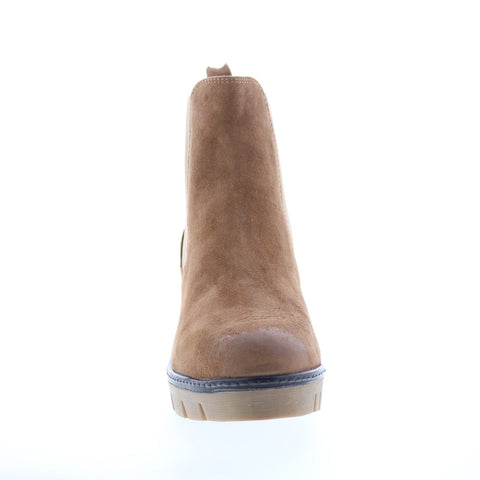 Diba True Nir Vana 75815 Womens Brown Suede Slip On Ankle & Booties Boots