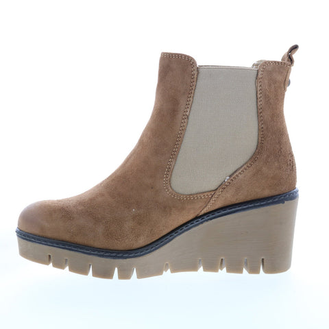Diba True Nir Vana 75815 Womens Brown Suede Slip On Ankle & Booties Boots