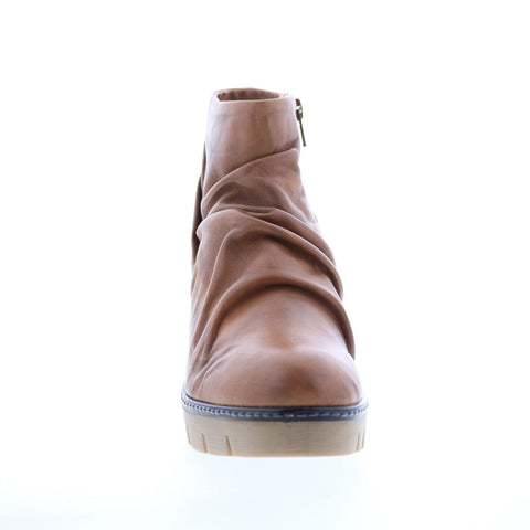 Diba True Nift Tee 75818 Womens Brown Leather Slip On Ankle & Booties Boots
