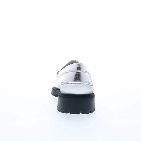 Sebago Dan Met Lug 761127W-988 Womens Silver Loafers & Slip Ons Penny Shoes