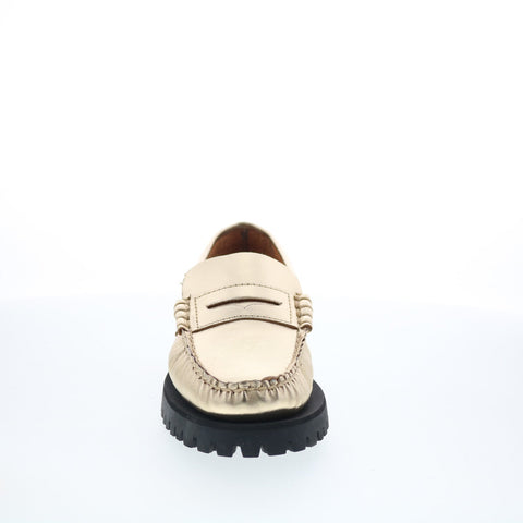 Sebago Dan Met Lug 761127W-989 Womens Gold Loafers & Slip Ons Penny Shoes