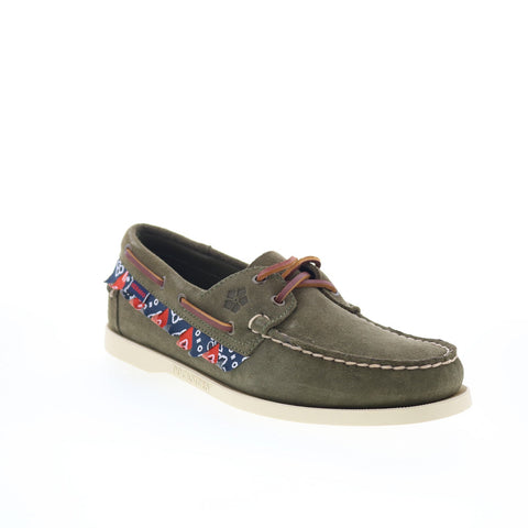 Sebago Portland Hanami 76115GW-A01 Mens Green Loafers & Slip Ons Boat Shoes