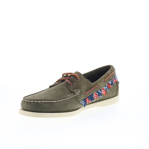 Sebago Portland Hanami 76115GW-A01 Mens Green Loafers & Slip Ons Boat Shoes