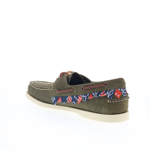 Sebago Portland Hanami 76115GW-A01 Mens Green Loafers & Slip Ons Boat Shoes
