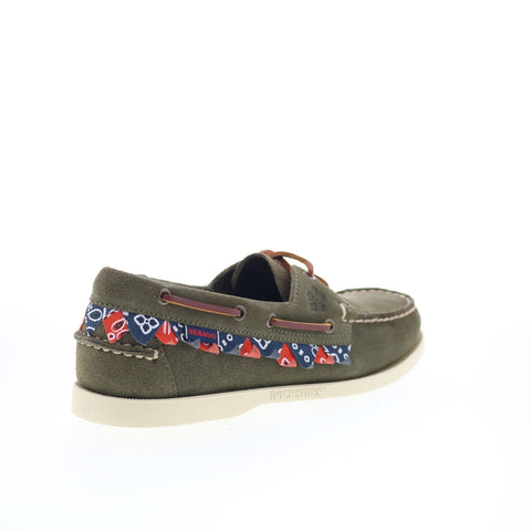 Sebago Portland Hanami 76115GW-A01 Mens Green Loafers & Slip Ons Boat Shoes