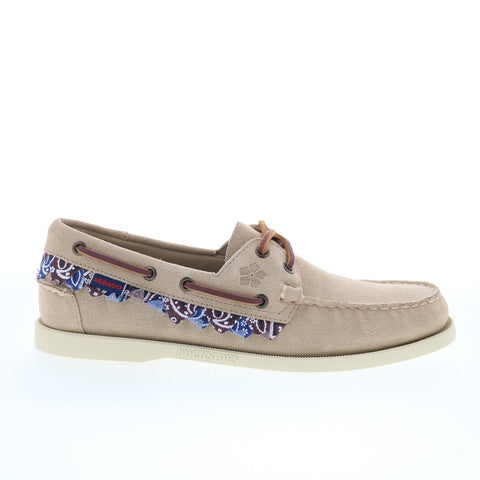 Sebago Portland Hanami 76115GW-WBL Mens Beige Loafers & Slip Ons Boat Shoes