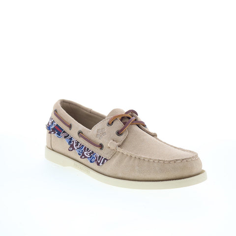 Sebago Portland Hanami 76115GW-WBL Mens Beige Loafers & Slip Ons Boat Shoes