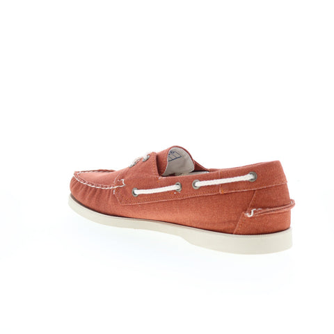 Sebago Portland Washed Canvas Mens Brown Canvas Loafers & Slip Ons Boat Shoes