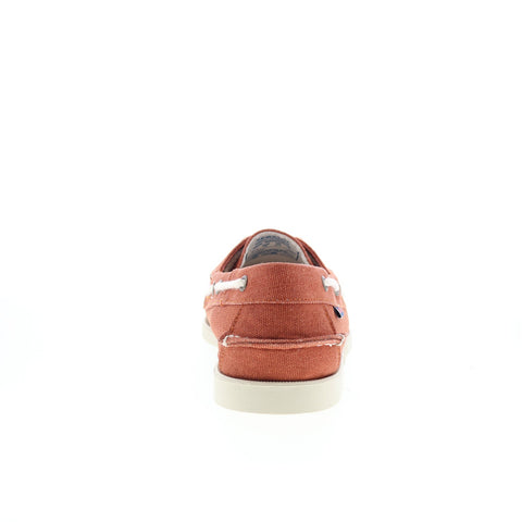 Sebago Portland Washed Canvas Mens Brown Canvas Loafers & Slip Ons Boat Shoes
