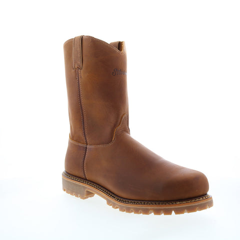 Silverado Boots 7705 Mens Brown Leather Slip On Work Boots