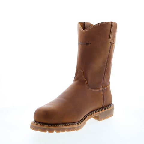 Silverado Boots 7705 Mens Brown Leather Slip On Work Boots