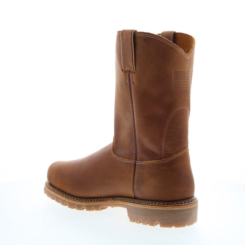 Silverado Boots 7705 Mens Brown Leather Slip On Work Boots