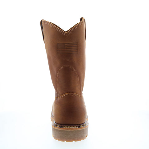Silverado Boots 7705 Mens Brown Leather Slip On Work Boots