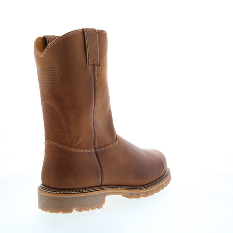 Silverado Boots 7705 Mens Brown Leather Slip On Work Boots