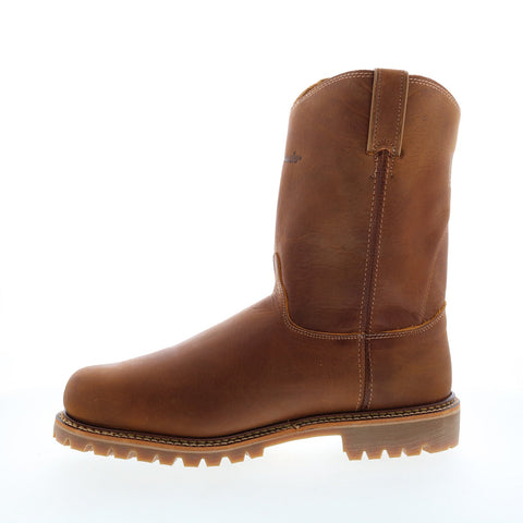 Silverado Boots Steel Toe 7705ST Mens Brown Wide Leather Slip On Work Boots