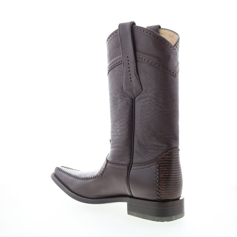 Los Altos Square Toe Lizard Teju 770707 Mens Brown Wide Cowboy Western Boots