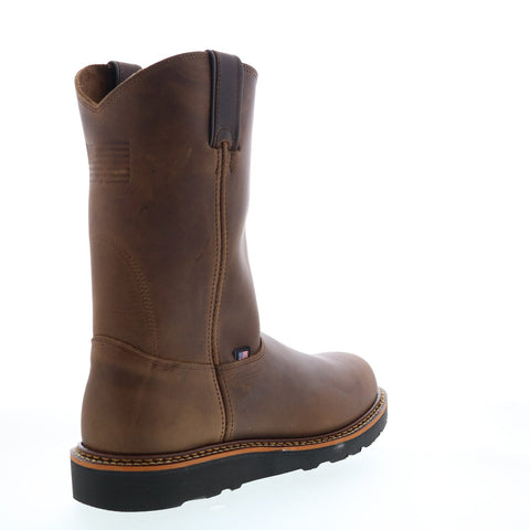Silverado Boots 7707 Mens Brown Leather Slip On Work Boots