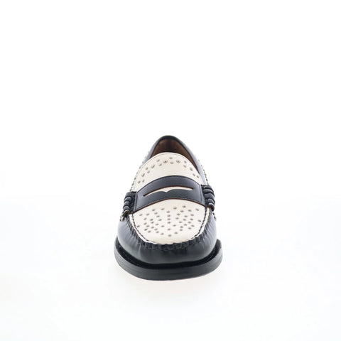 Sebago Dan Studs 77112RW-987 Mens Black Loafers & Slip Ons Penny Shoes