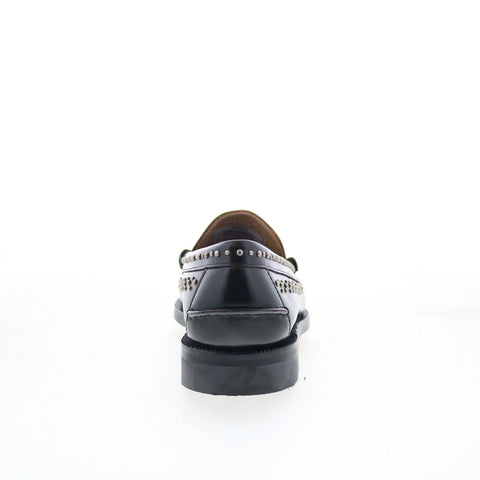 Sebago Dan Studs 77112RW-987 Mens Black Loafers & Slip Ons Penny Shoes