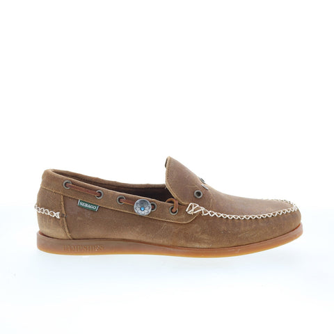 Sebago Scout Waxed Suede Mens Brown Loafers & Slip Ons Boat Shoes