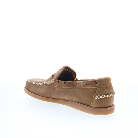 Sebago Scout Waxed Suede Mens Brown Loafers & Slip Ons Boat Shoes