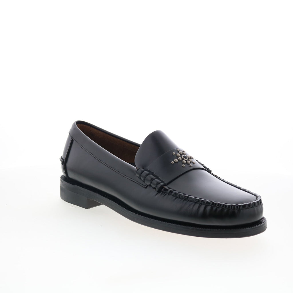 Sebago Classic Dan Sun HTC LA Mens Black Wide Leather Loafers Penny Sh ...