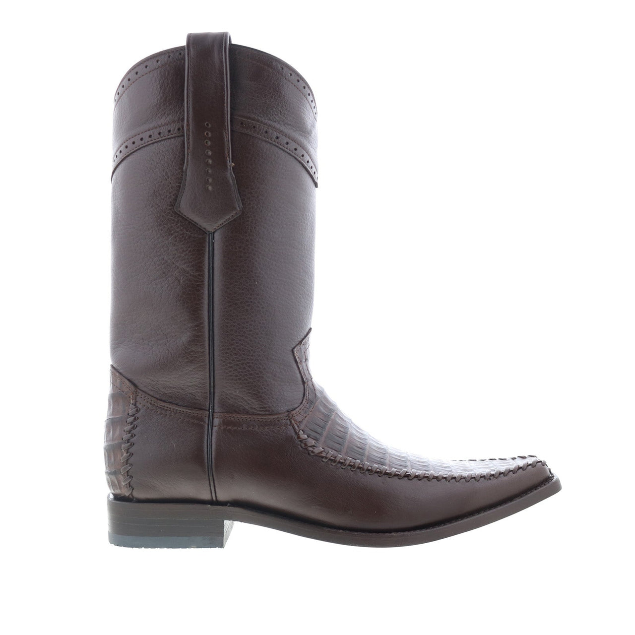 Brown Caiman Cowboy Boots Square Toe main image 0