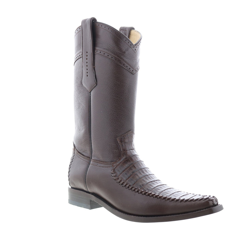 Caiman Belly Square Toe Cowboy Boots
