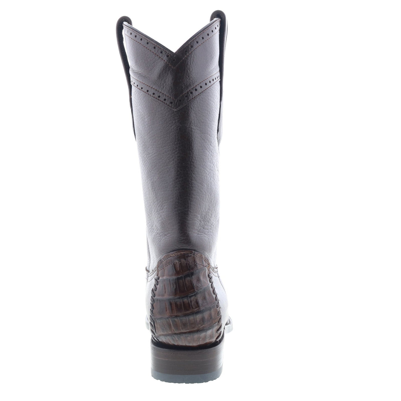 Los Altos Men's Wide Square Toe Caiman Belly Short Boots - Honey main image 1