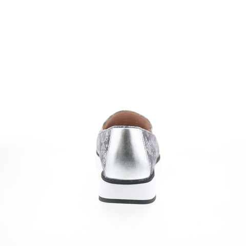 Johnston & Murphy Penelope 78-11417 Womens Gray Leather Loafer Flats Shoes