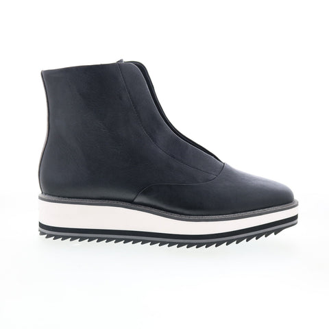 Johnston & Murphy 78-51485 Womens Black Leather Zipper Casual Dress Boots