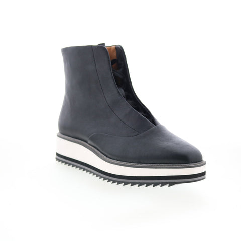 Johnston & Murphy 78-51485 Womens Black Leather Zipper Casual Dress Boots
