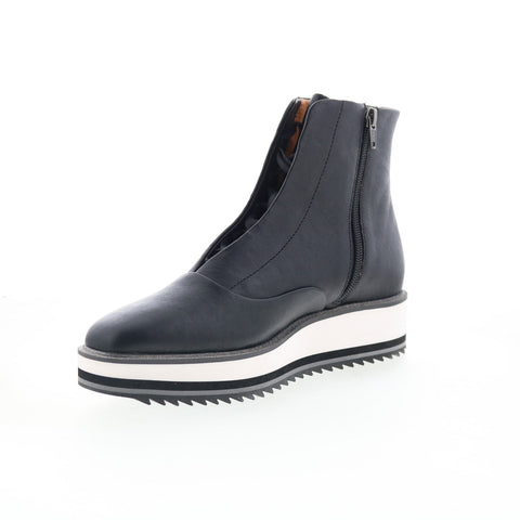 Johnston & Murphy 78-51485 Womens Black Leather Zipper Casual Dress Boots
